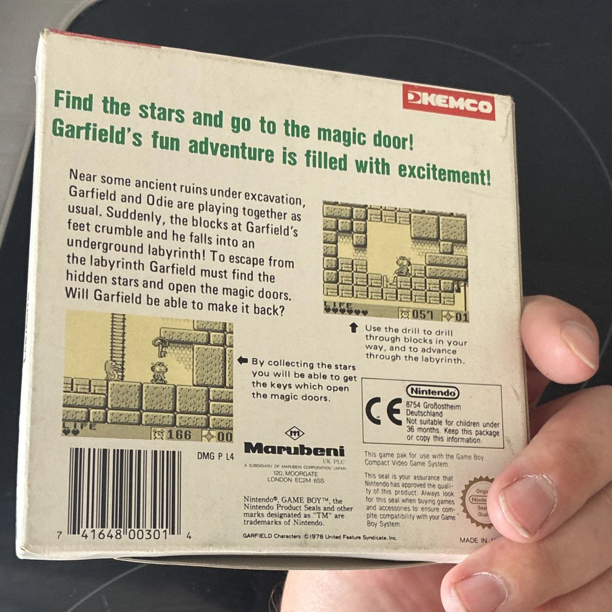 Garfield Labyrinth Nintendo Game Boy Game PAL Fully Boxed W/ Manual