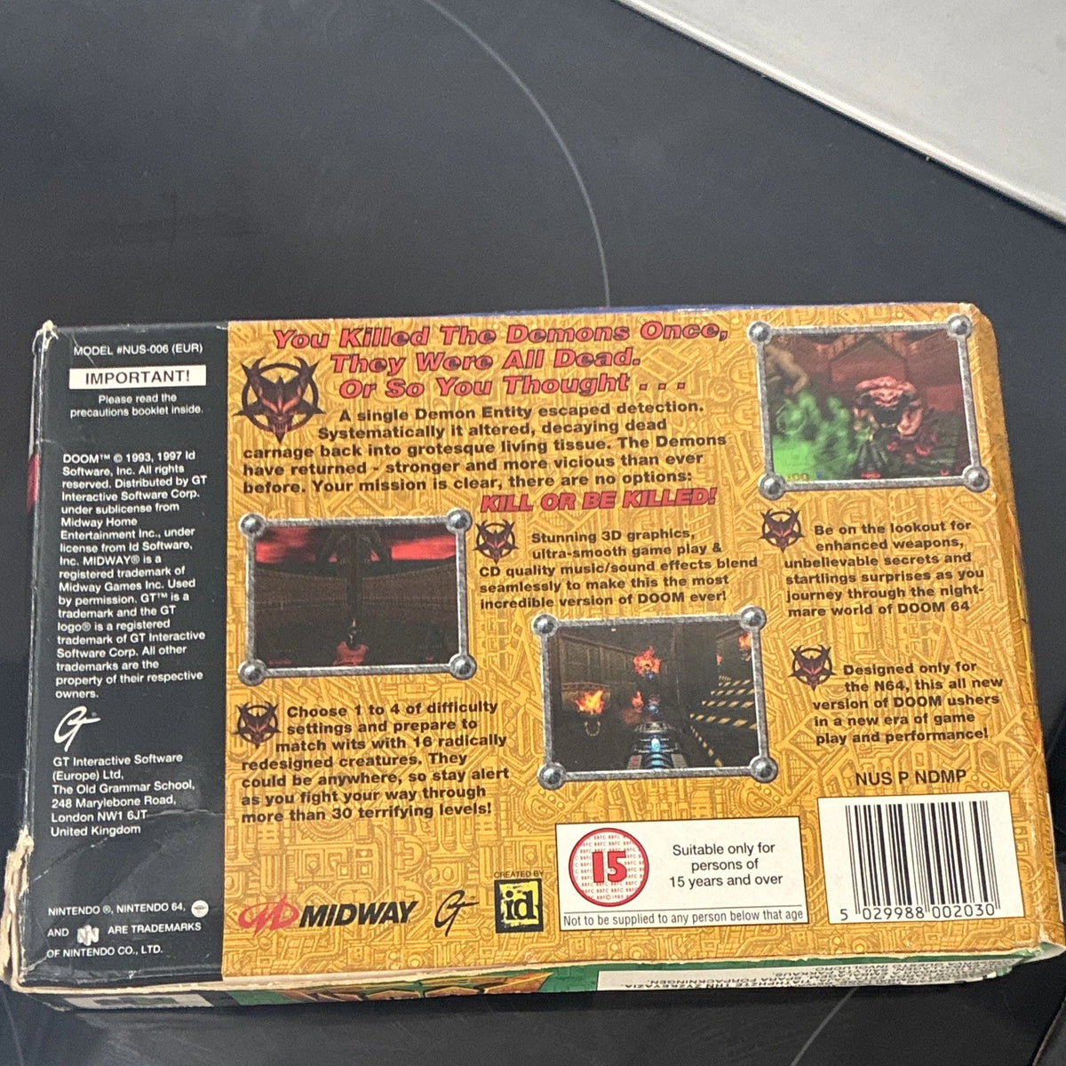 Doom 64 Nintendo 64 Game Fully Boxed W/ Manual and Cartridge Tray N64