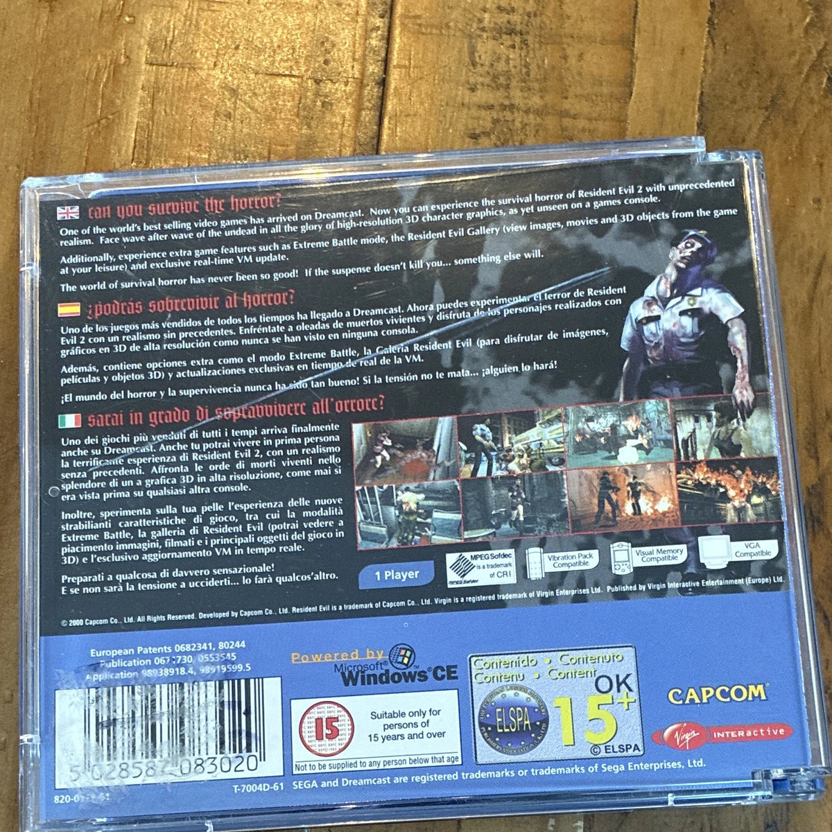 Resident Evil 2 Sega Dreamcast Game PAL Boxed With Manual