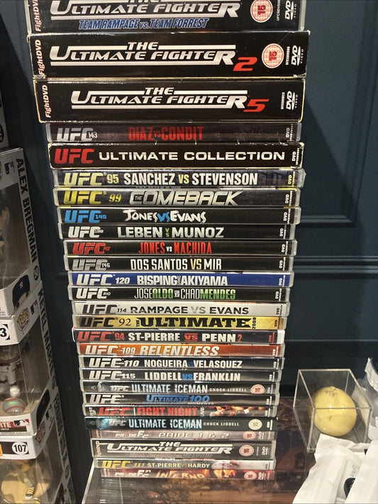 29 UFC DVDs Including Numbered PPV Cards & Ultimate Fighters Bundle