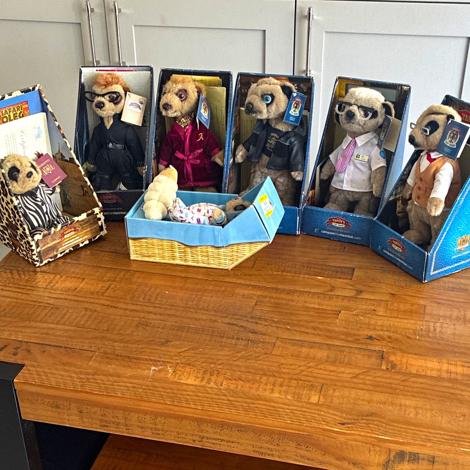 Bundle of 7 Compare the Market Meercat Toys All In Box