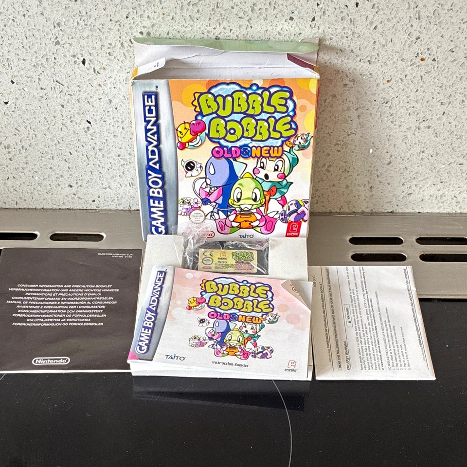 Bubble Bobble: Old & New Complete Game W/ Manual Game Boy Advance