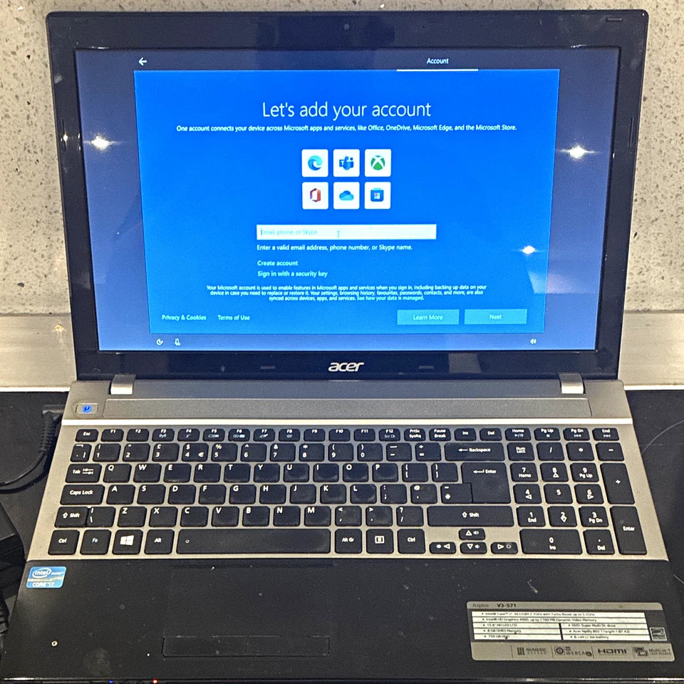 Acer Aspire V3-571 15.6in Black Laptop Factory Reset & Fully Working