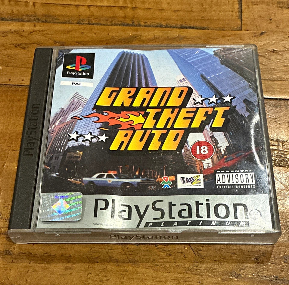 Grand Theft Auto Sony PlayStation 1 Game PAL Platinum W/ Manual