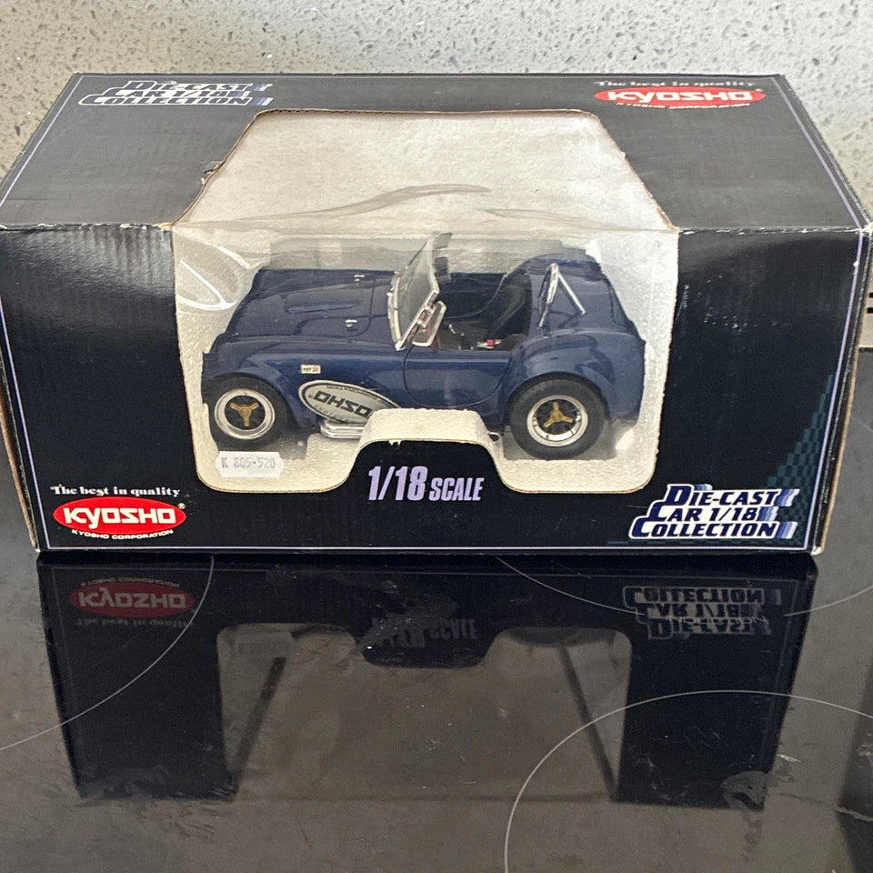 Brand New Kyosho Shelby Cobra 427 1:18 Blue/White Diecast No.7006