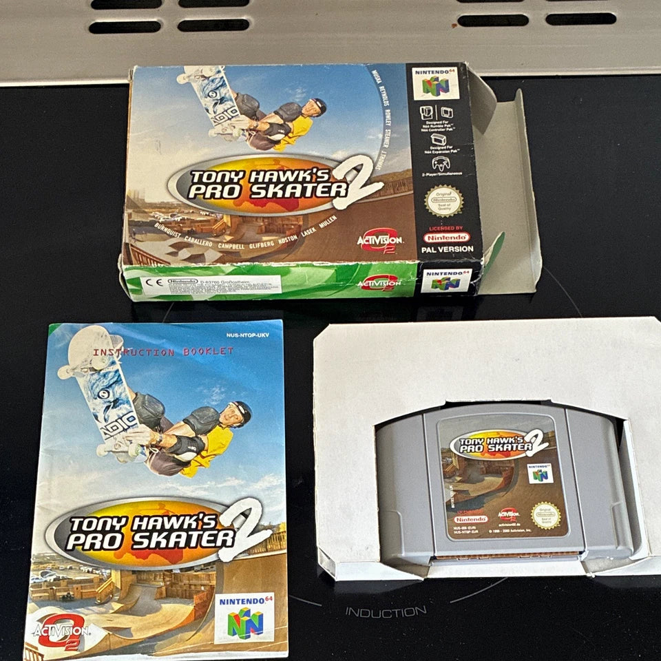 Tony Hawk's Pro Skater 2 Nintendo 64 Game PAL (2000) Boxed W/ Manual