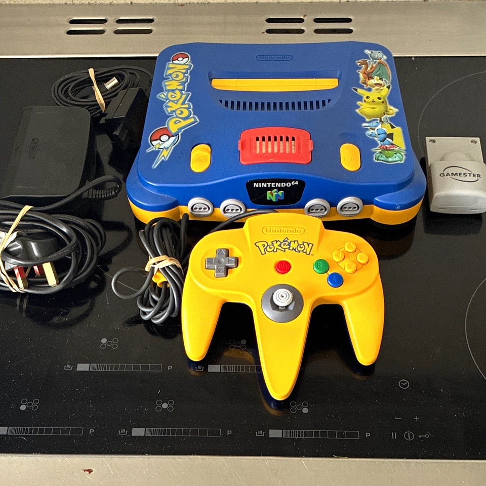 Nintendo 64 Pokemon Stadium Console w/ Pokémon Controller & Cables