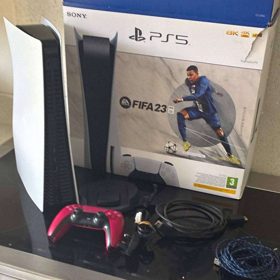Sony PS5 Boxed Disc Console 825GB With Leads, Pad & Stand