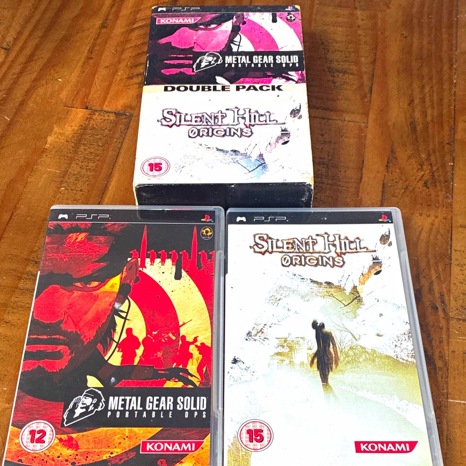 Metal Gear Solid Portable Ops / Silent Hill Origins Double Pack PSP Game W/ Manual