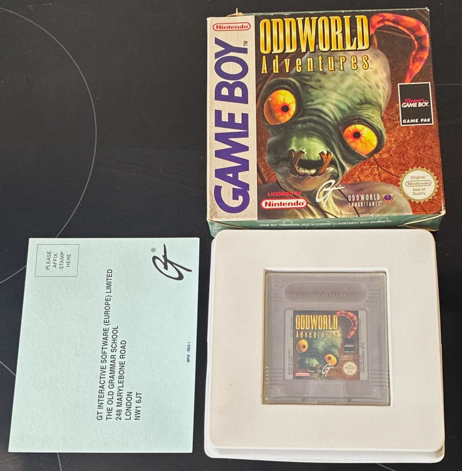 Oddworld Adventures for Nintendo Game Boy Game PAL 1997 Boxed No Manual