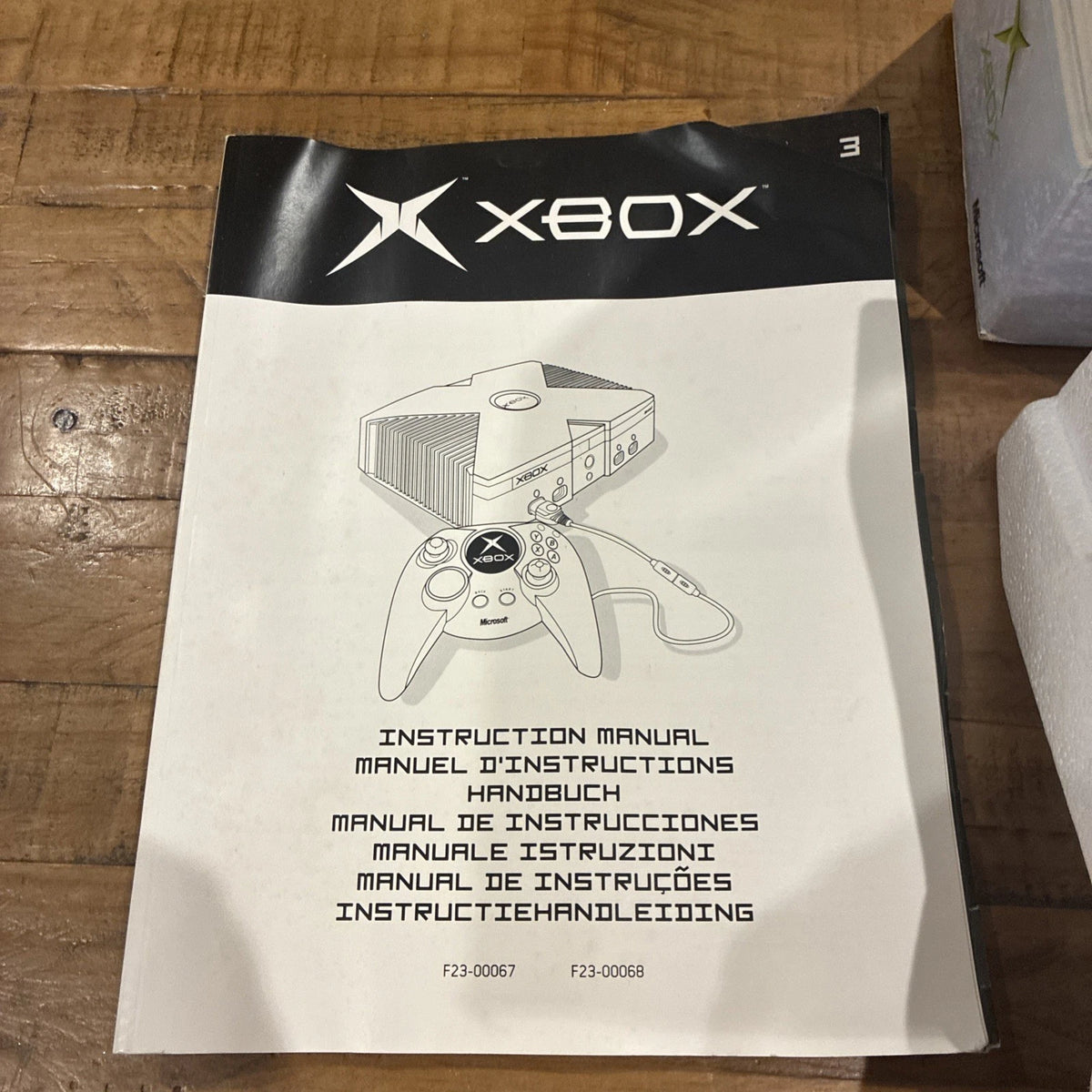 Microsoft Xbox Original Crystal Console Boxed With Inserts, Wires & Pad