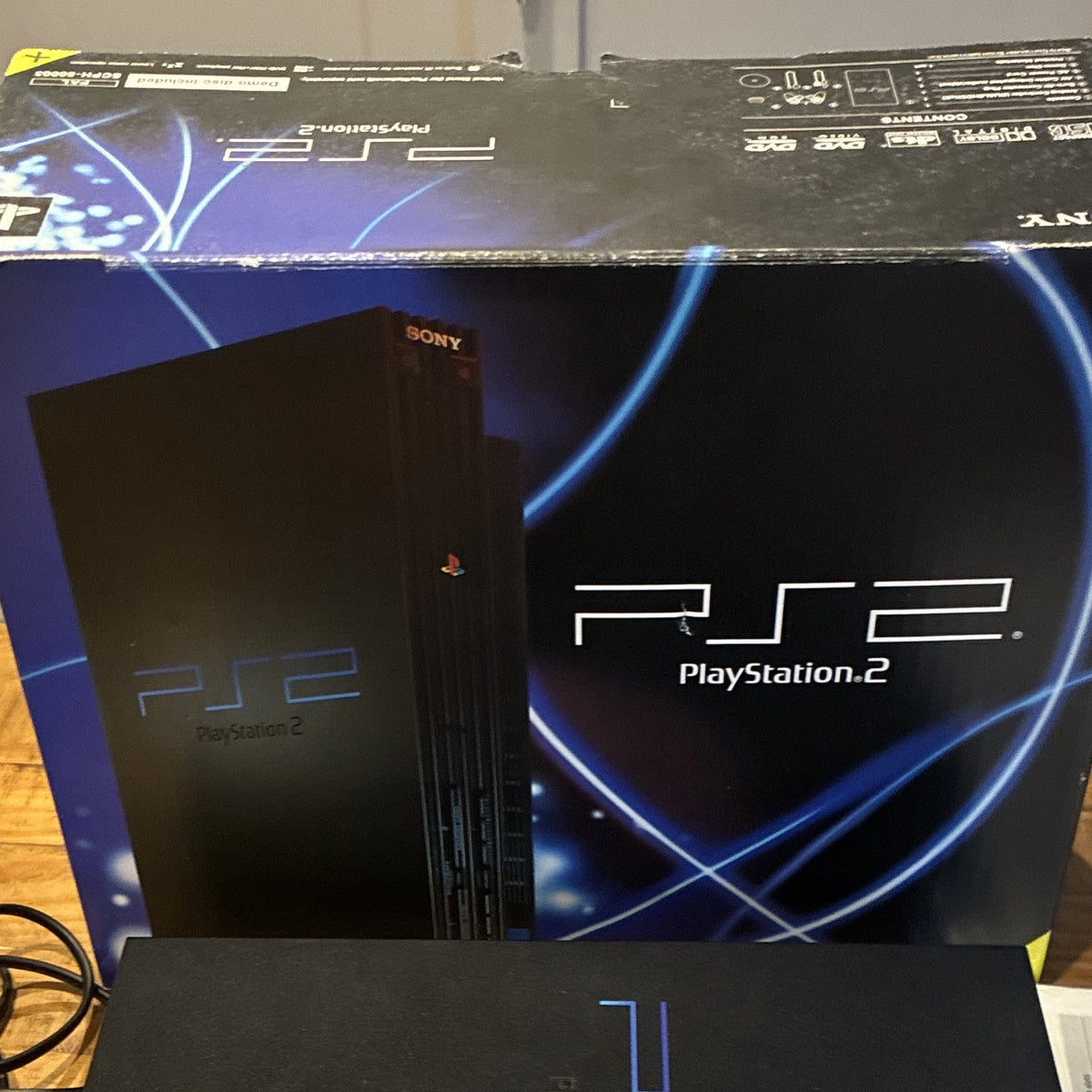 Sony PlayStation 2 PAL Black Console w/ Pad, Leads Box & Manual