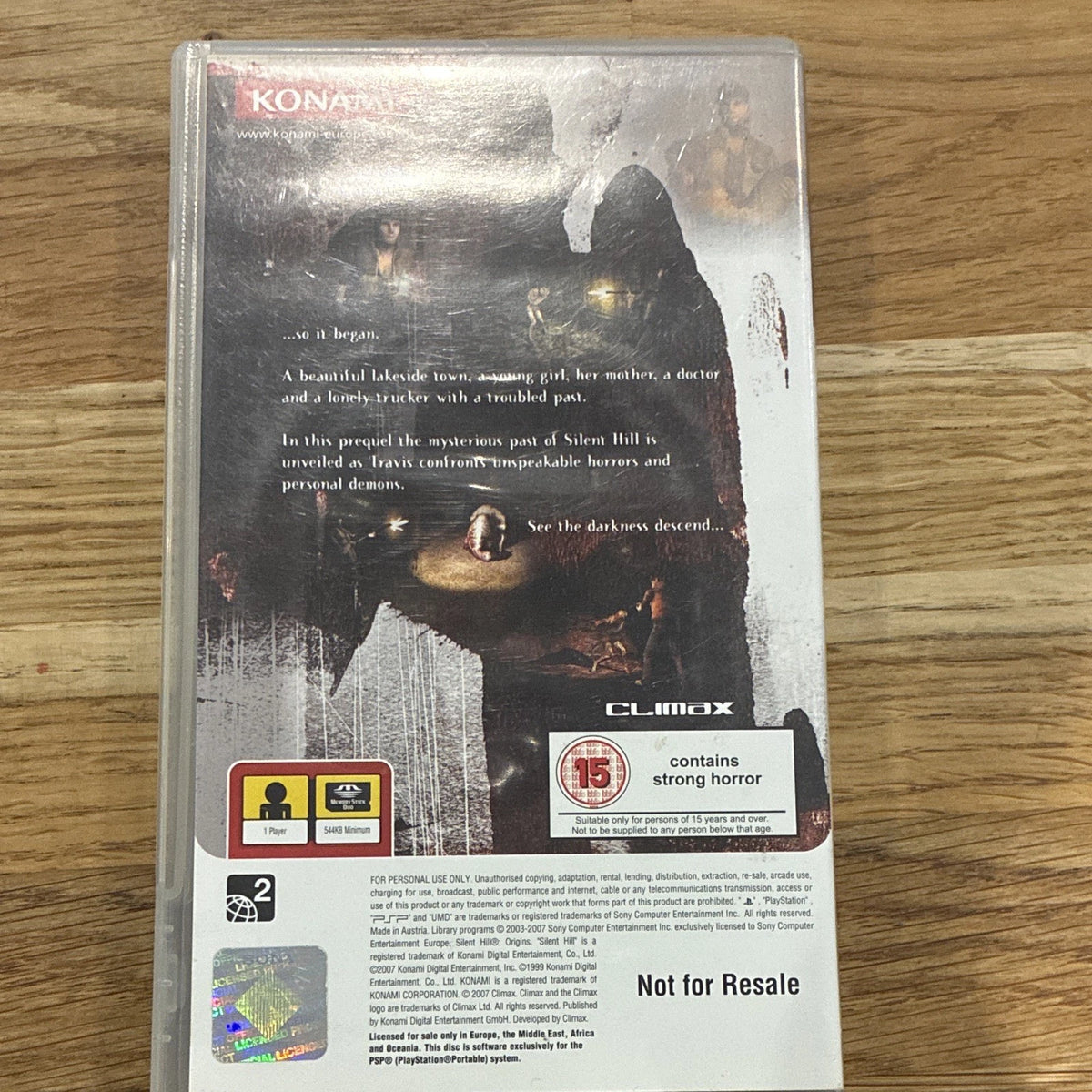 Silent Hill Origins Sony PSP Game Horror Legendary Franchise