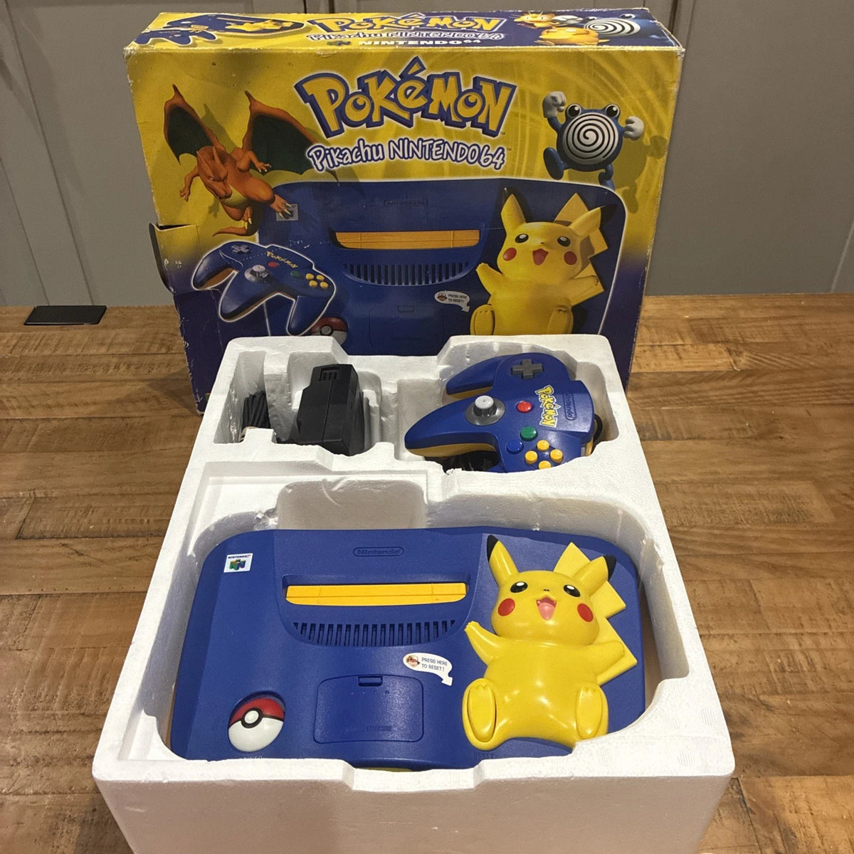 Nintendo 64 Pokemon Pikachu Edition Boxed with Controller, Insert & Leads