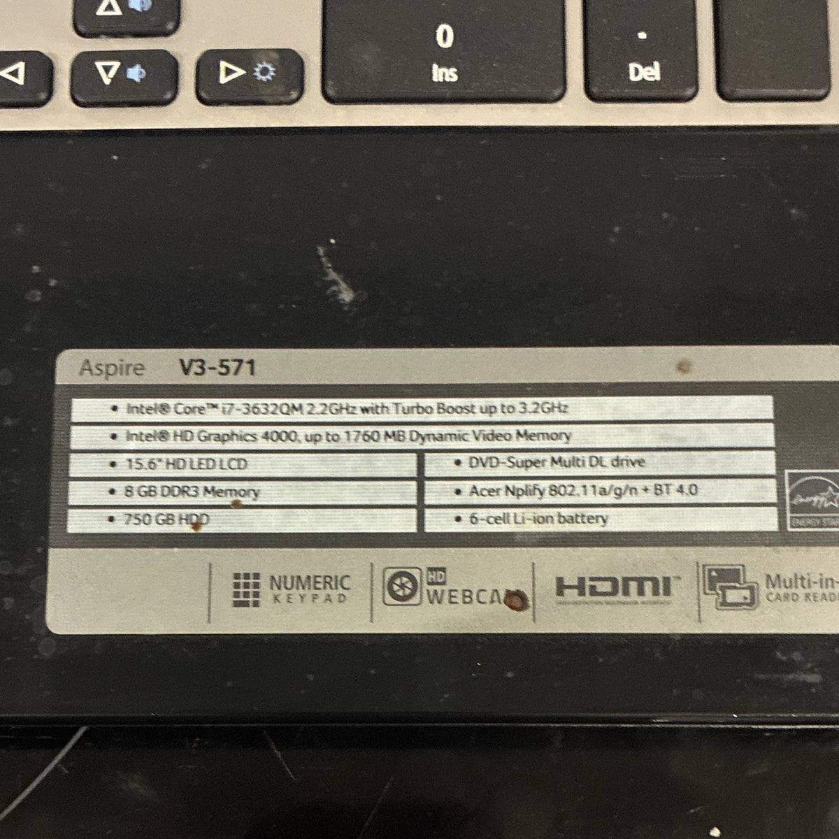 Acer Aspire V3-571 15.6in Black Laptop Factory Reset & Fully Working