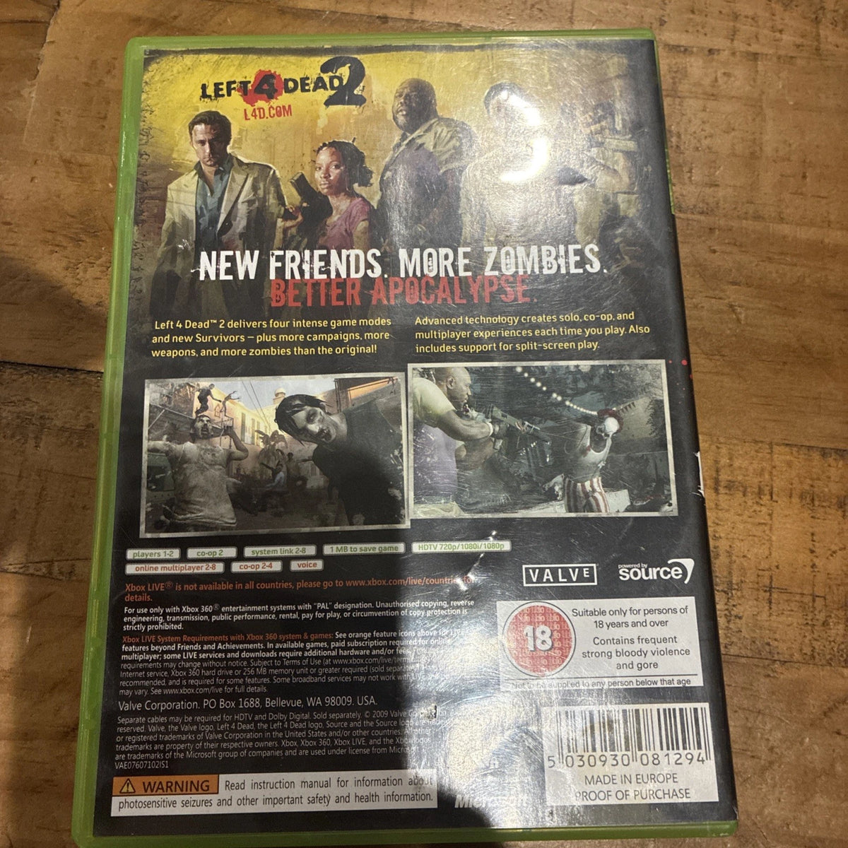 Left 4 Dead 2 Microsoft Xbox 360 Game VGC With ManuaL