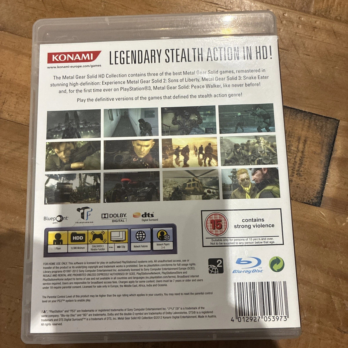 Metal Gear Solid HD Collection PS3 Game With Manual