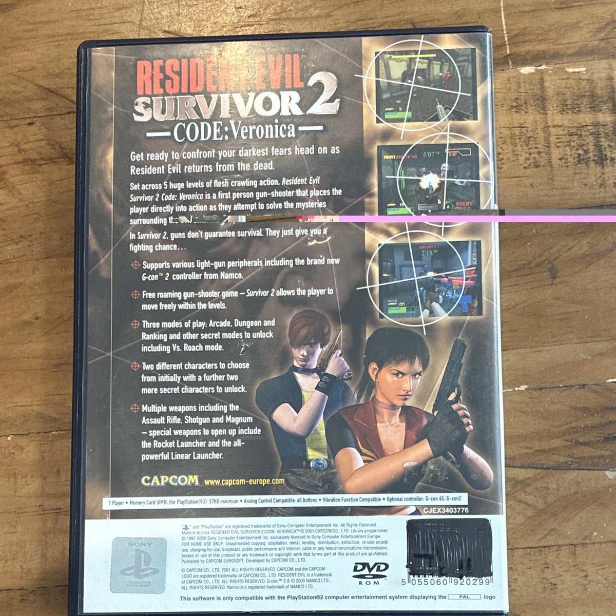 Resident Evil Survivor 2: Code: Veronica PS2 Game(2002) W/ Manual