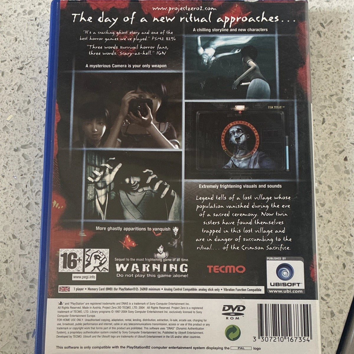Project Zero II: Crimson Butterfly PS2 Game (2004) Horror W/ Manual