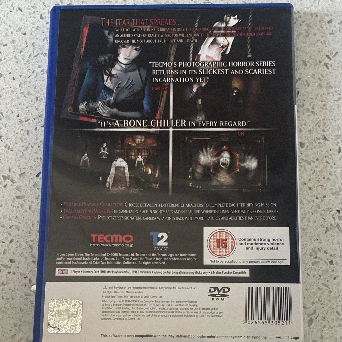 Project Zero 3: The Tormented PS2 Game (2006) Horror W/ Manual