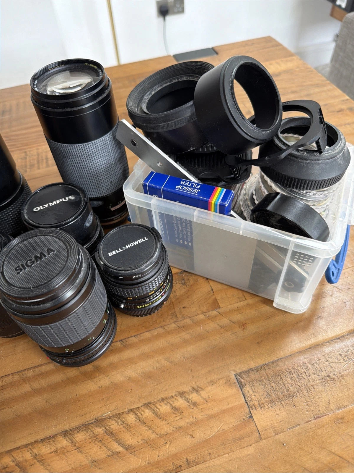 A Selection Of Camera Lens' & Accessories Bundle Untested & As Seen