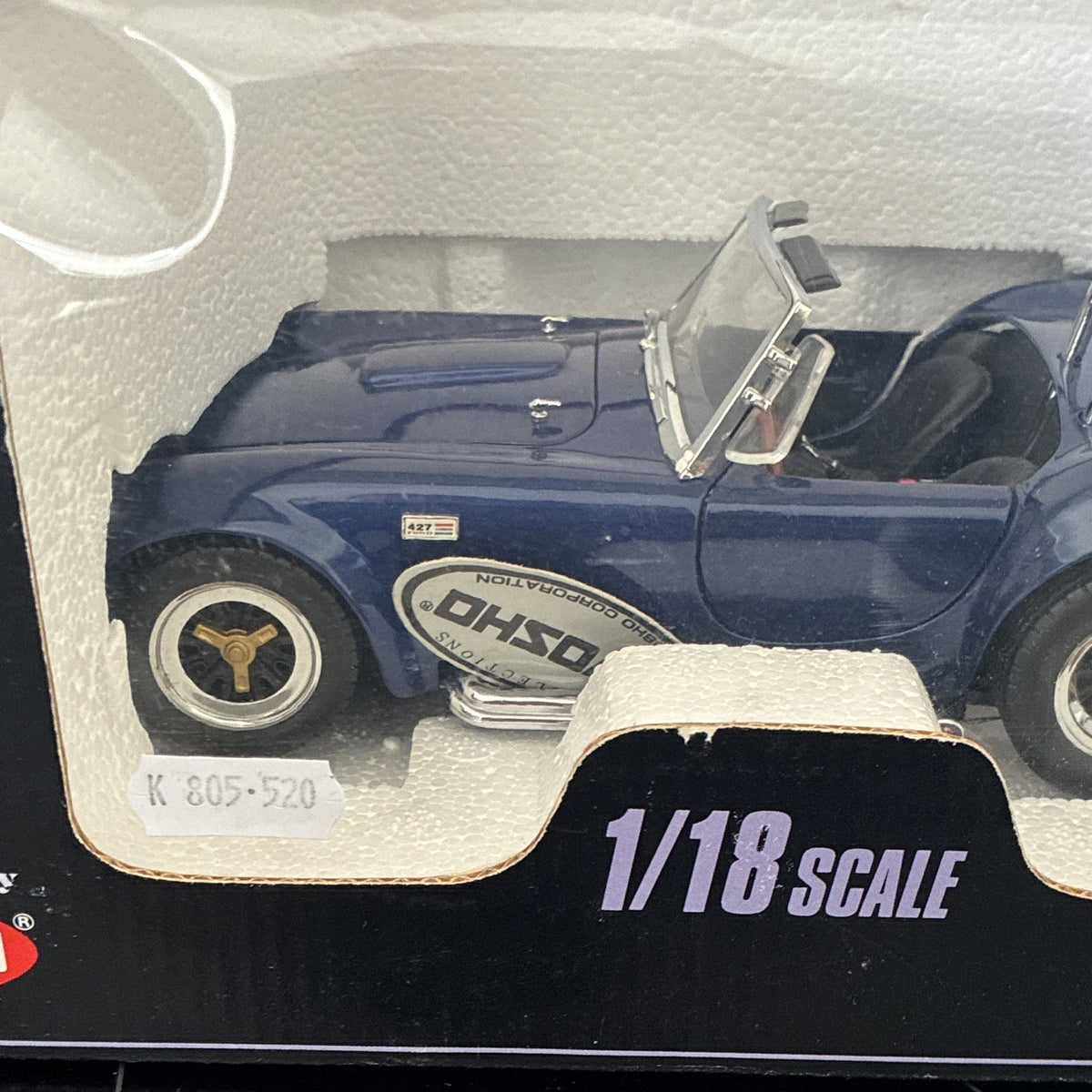 Brand New Kyosho Shelby Cobra 427 1:18 Blue/White Diecast No.7006