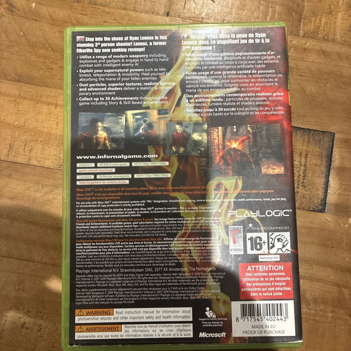 Infernal: Hell's Vengeance Microsoft Xbox 360 Game Complete UK PAL