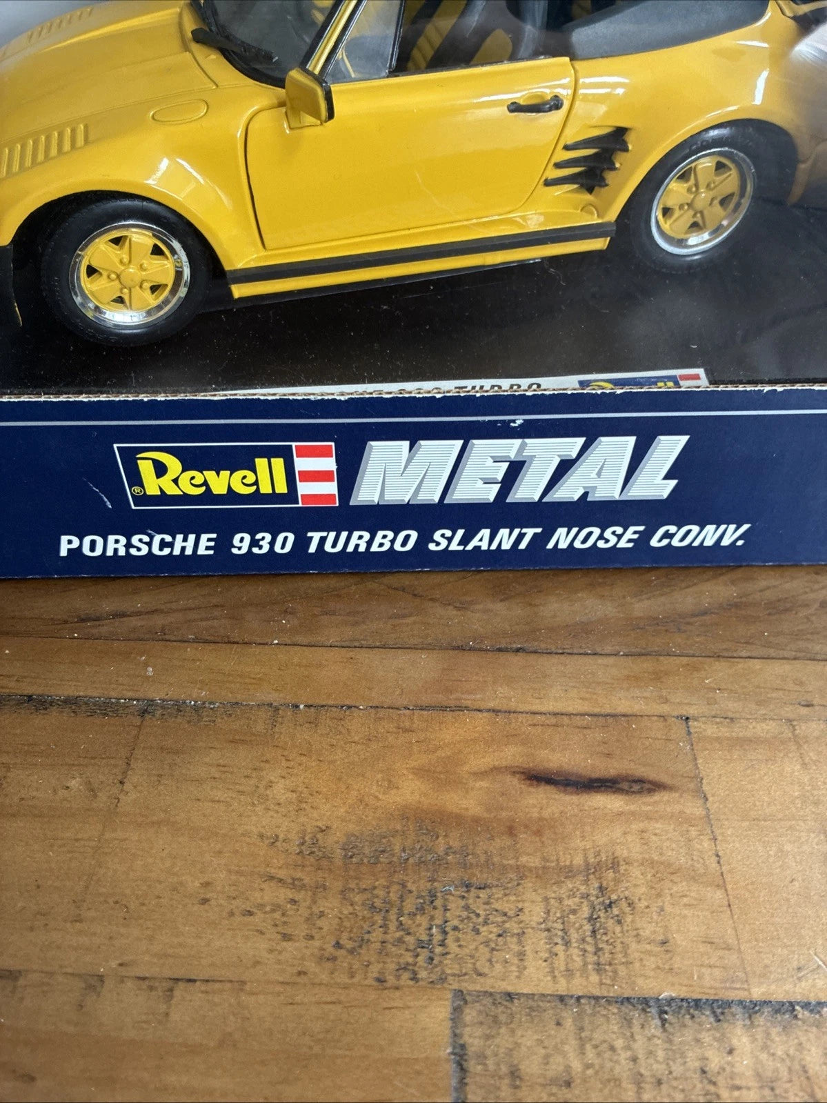 Revell Metal Porsche 930 Turbo Slant Nose Convertible 1:18 Yellow Diecast NEW