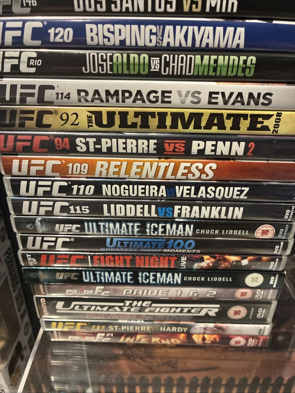 29 UFC DVDs Including Numbered PPV Cards & Ultimate Fighters Bundle