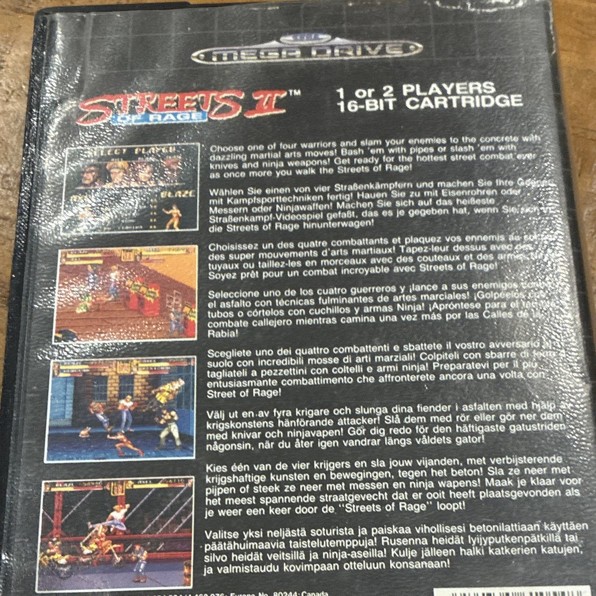 SEGA Streets of Rage II Sega Mega Drive PAL (1992) In Box, No Manual