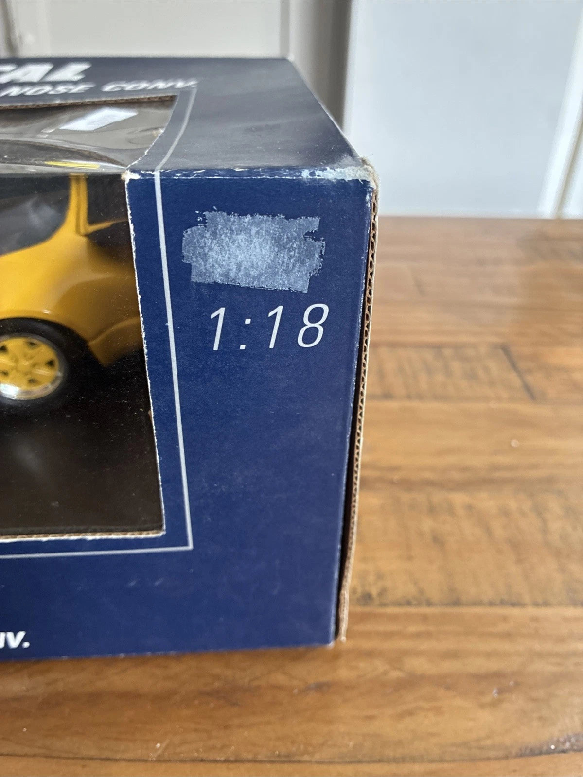 Revell Metal Porsche 930 Turbo Slant Nose Convertible 1:18 Yellow Diecast NEW