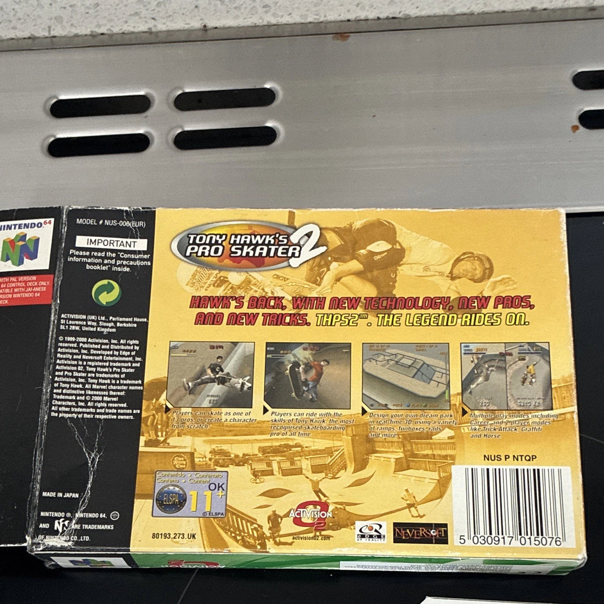 Tony Hawk's Pro Skater 2 Nintendo 64 Game PAL (2000) Boxed W/ Manual