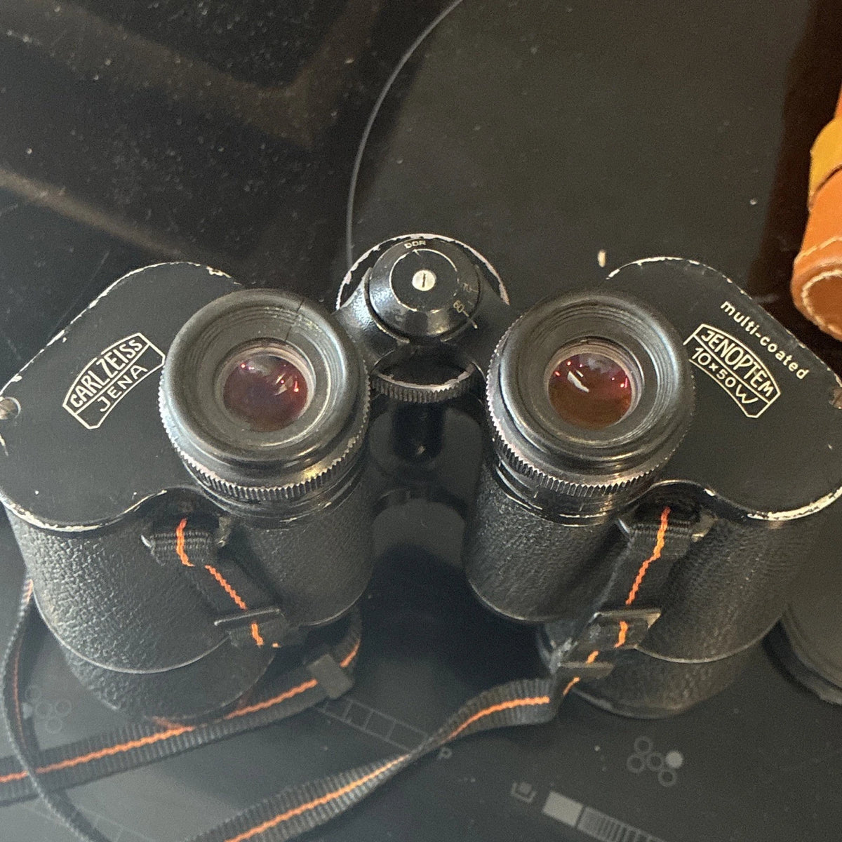 Carl Zeiss Jena Jenoptem 10x50W Porro Prism Binoculars & Case As Seen