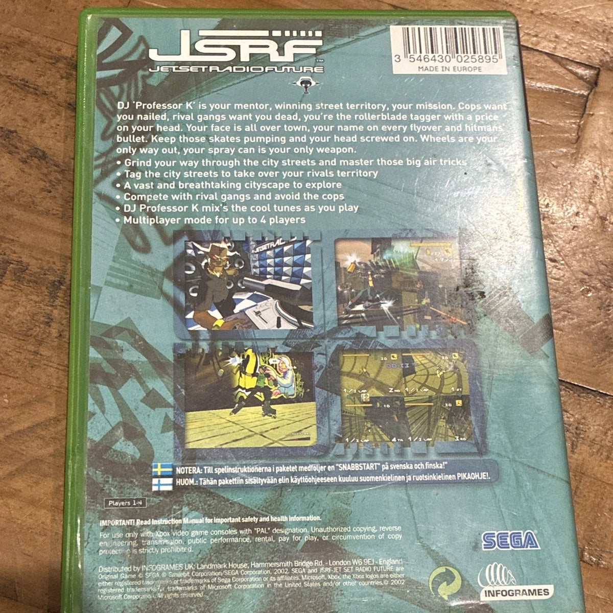 SEGA JSRF Jet Set Radio Future Microsoft Xbox PAL W/ Manual