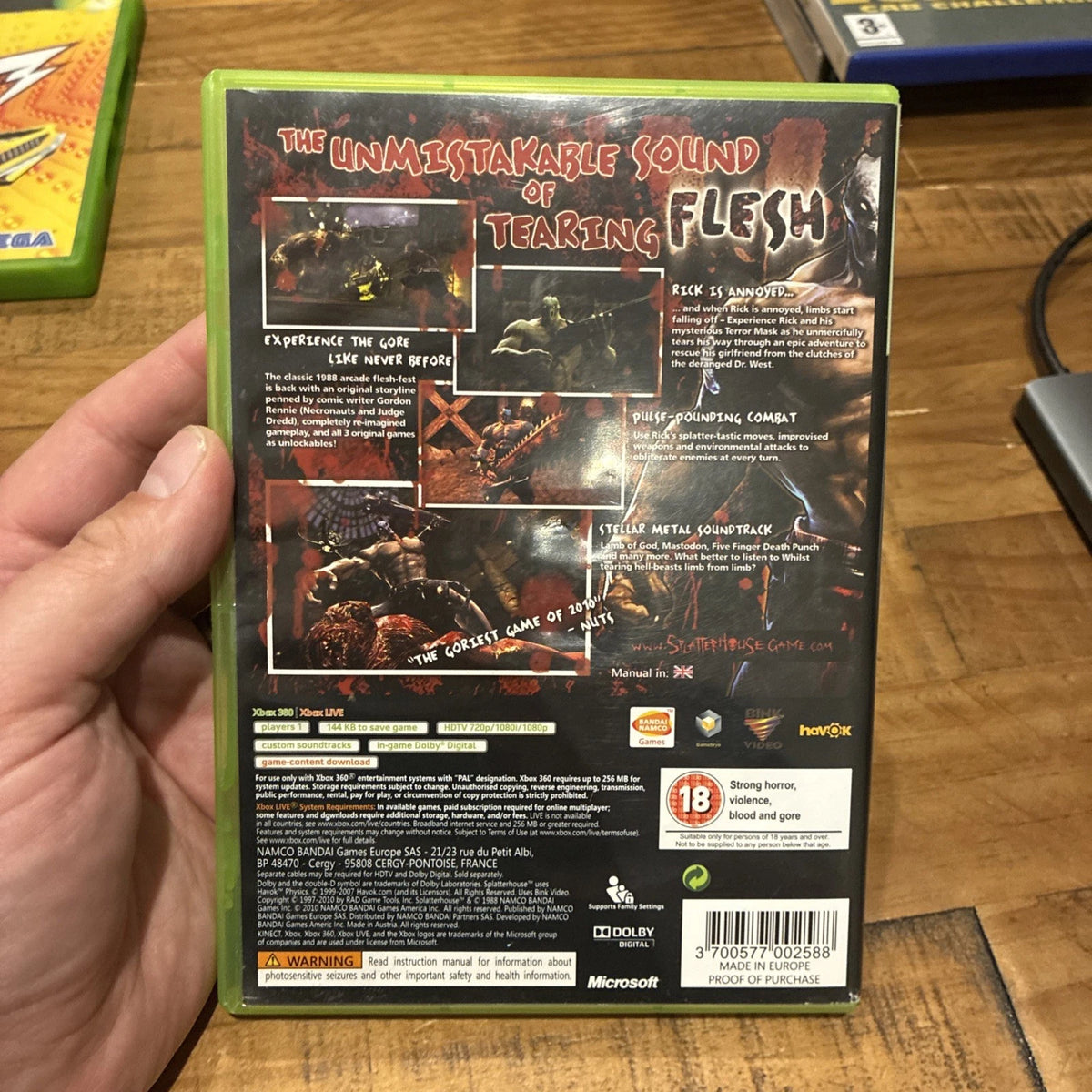 Splatterhouse Microsoft Xbox 360 Complete with Manual PAL