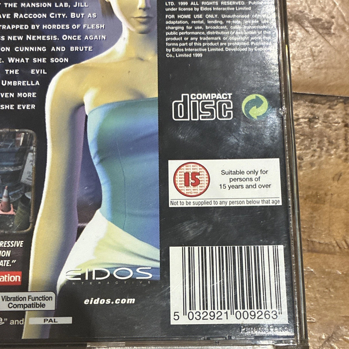 Resident Evil 3: Nemesis Sony PlayStation 1 Game PAL (1999) W/ Manual