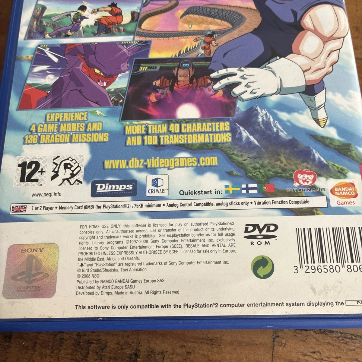Dragon Ball Z: Infinite World Sony PlayStation 2 Game PAL No Manual
