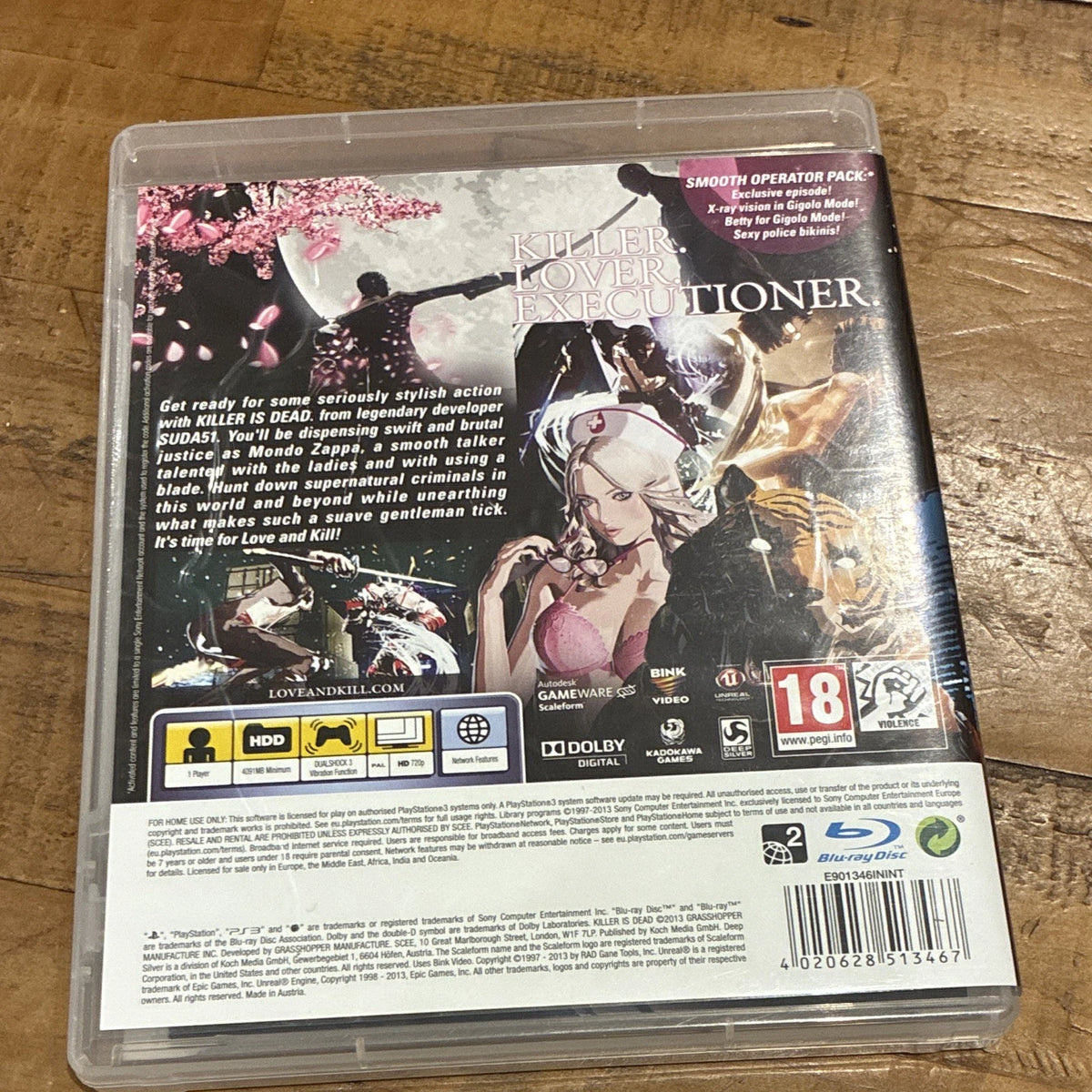 Killer Is Dead Limited Edition PS3 Game PAL (2013) W/ Manual