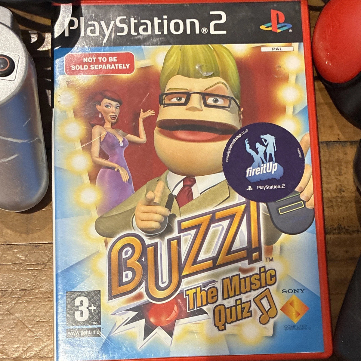 Sony PlayStation 2 Satin Silver Console Boxed Bundle 2 Pads & Buzz! PS2