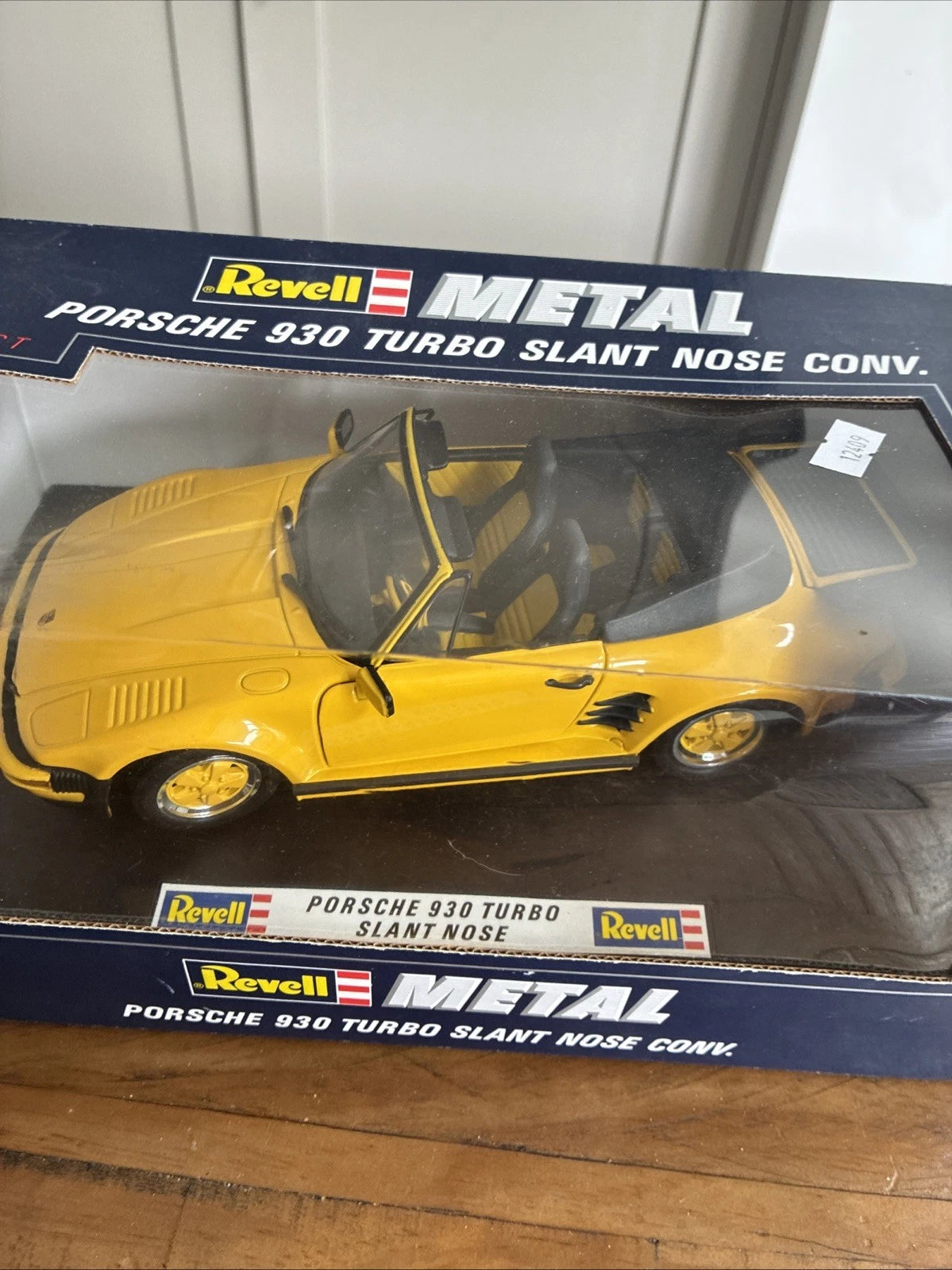 Revell Metal Porsche 930 Turbo Slant Nose Convertible 1:18 Yellow Diecast NEW