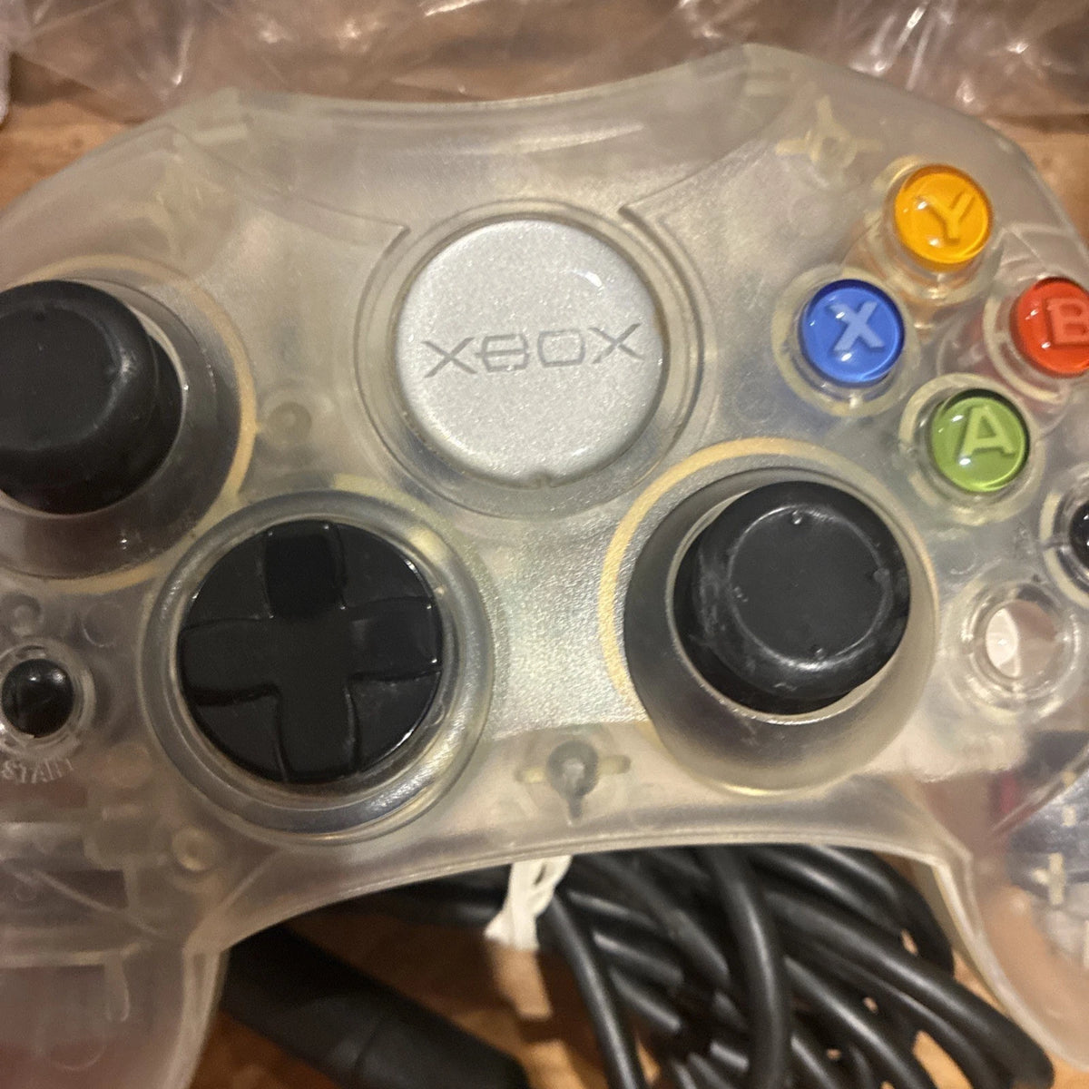 Microsoft Xbox Original Crystal Console Boxed With Inserts, Wires & Pad
