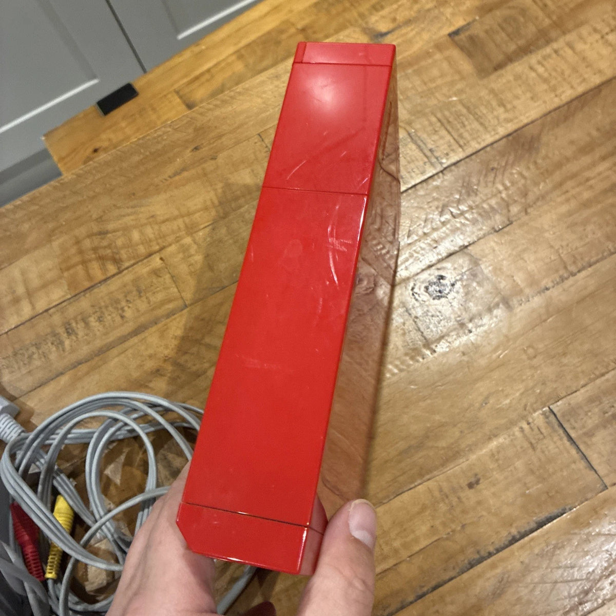 Nintendo Wii Red Console Bundle with Remote, Nunchuck & Wires