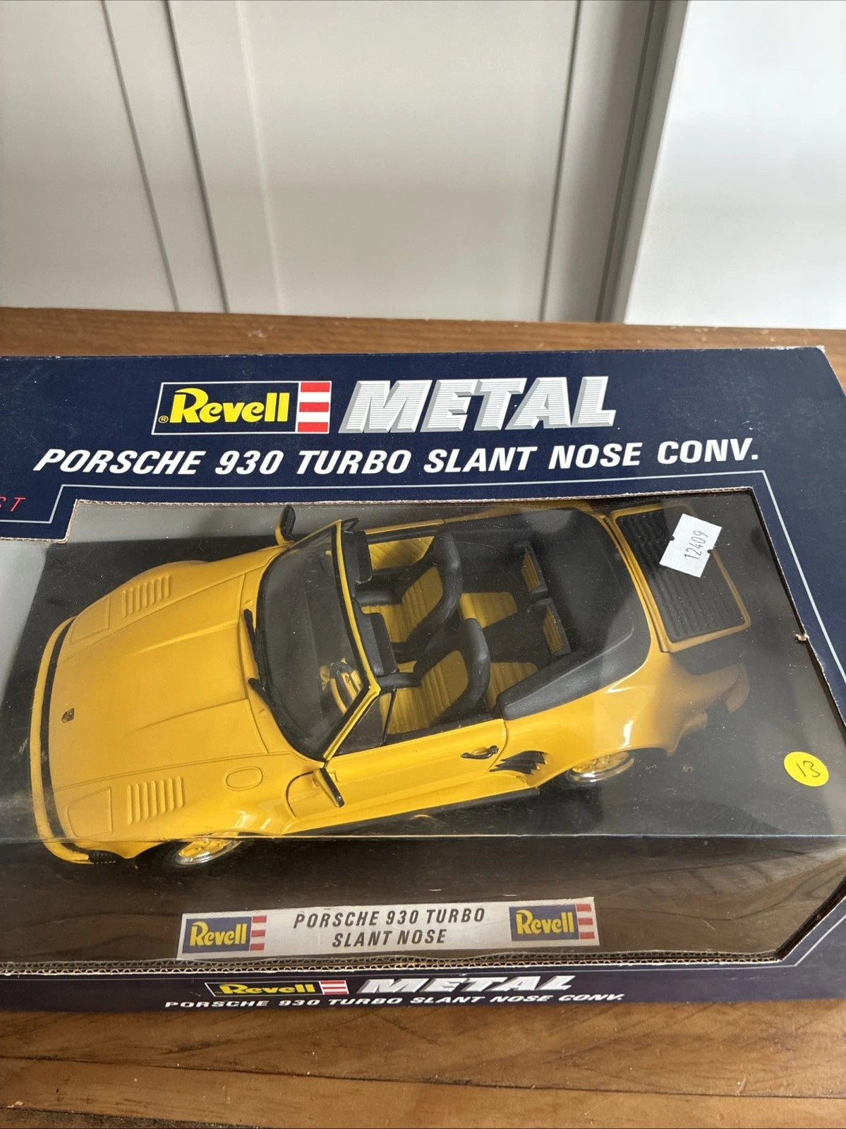 Revell Metal Porsche 930 Turbo Slant Nose Convertible 1:18 Yellow Diecast NEW