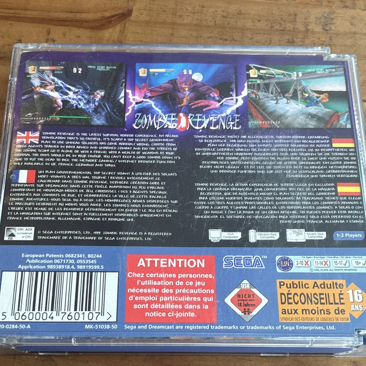 Zombie Revenge Sega Dreamcast Game (1999) Survival Horror W/ Manual