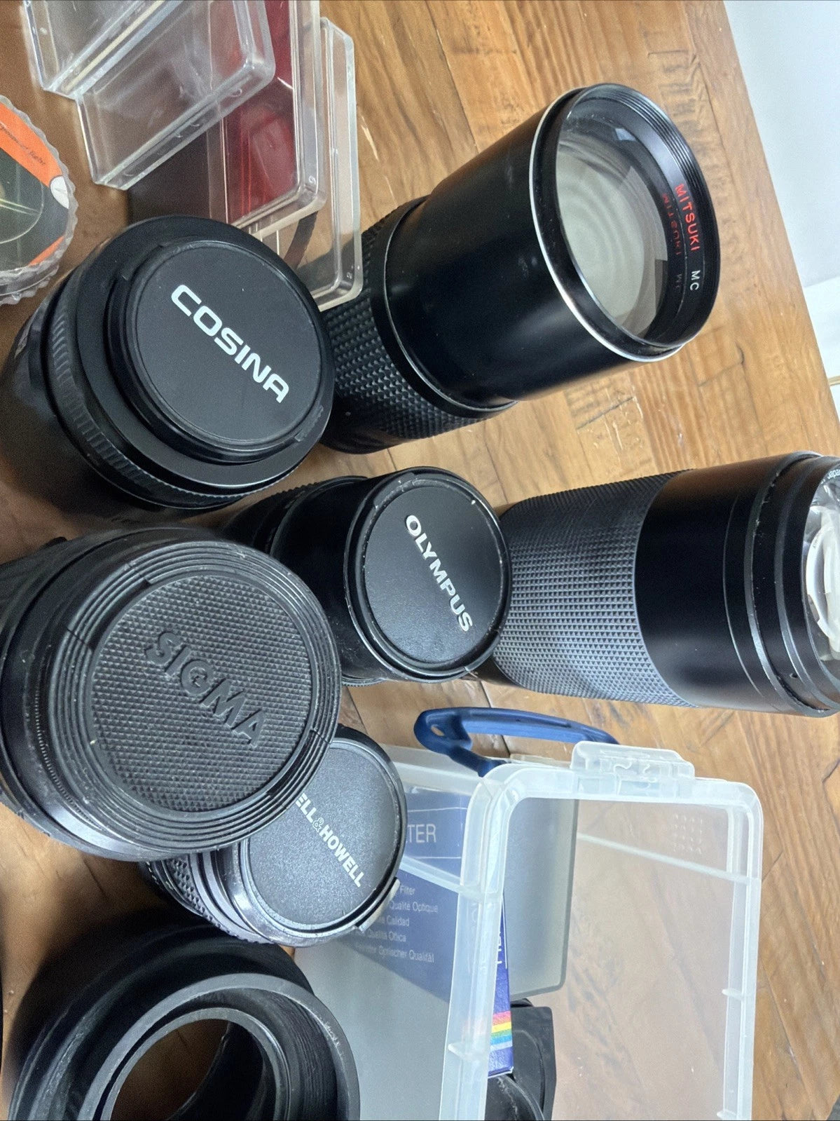 A Selection Of Camera Lens' & Accessories Bundle Untested & As Seen