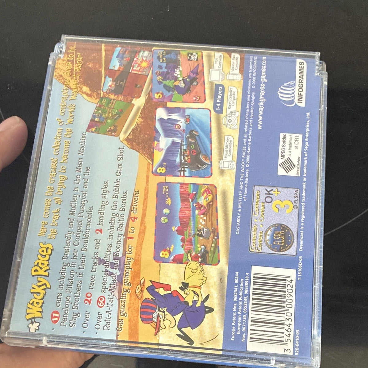 Wacky Races Racing Sega Dreamcast Game PAL Fully Boxed W/ Manual