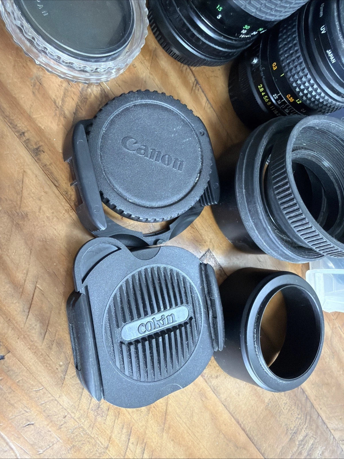 A Selection Of Camera Lens' & Accessories Bundle Untested & As Seen