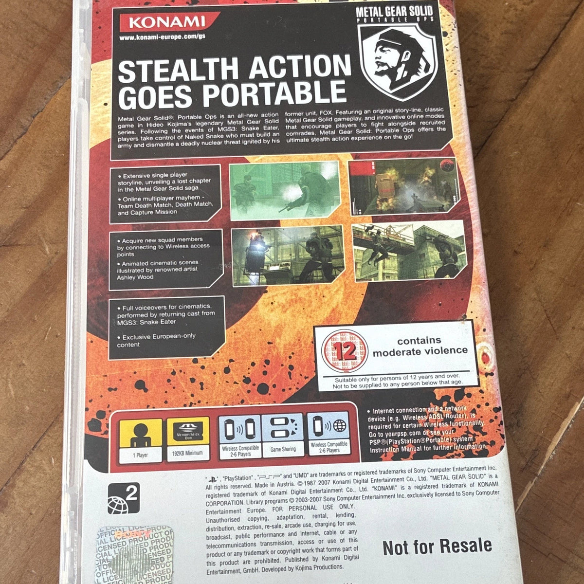 Metal Gear Solid Portable Ops / Silent Hill Origins Double Pack PSP Game W/ Manual