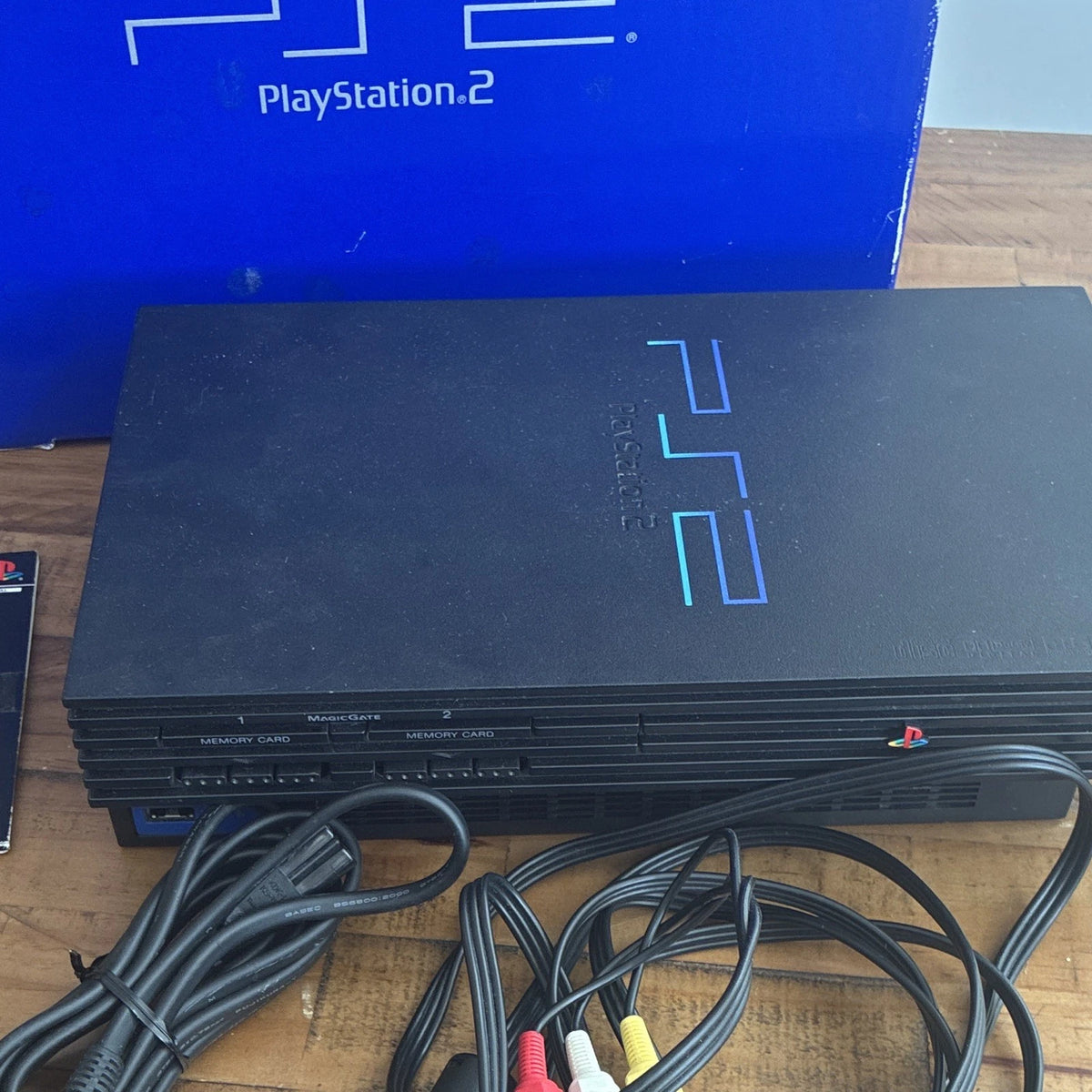 Sony PlayStation 2 Black Console Boxed Bundle PAL W/ Pad, Memory Card & Demo Disc