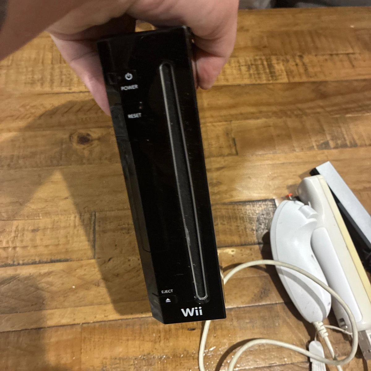 Nintendo Wii Black Console With Controller, Nunchuk & Leads